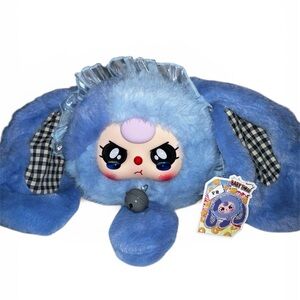 Baby Three Plush Bunny Zipper Pouch Bag Storage-Special Eyes